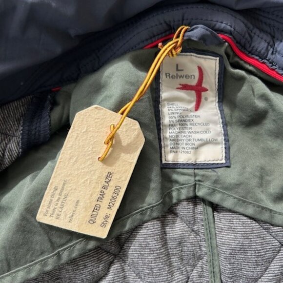 Relwen Quilted Trap Blazer - Navy - Large - Picture 7 of 9